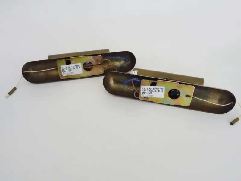 Pamono Wall Lights in Brass from Je Fassung, Germany, 1980s, Set of 2> Wall Lights & Sconces