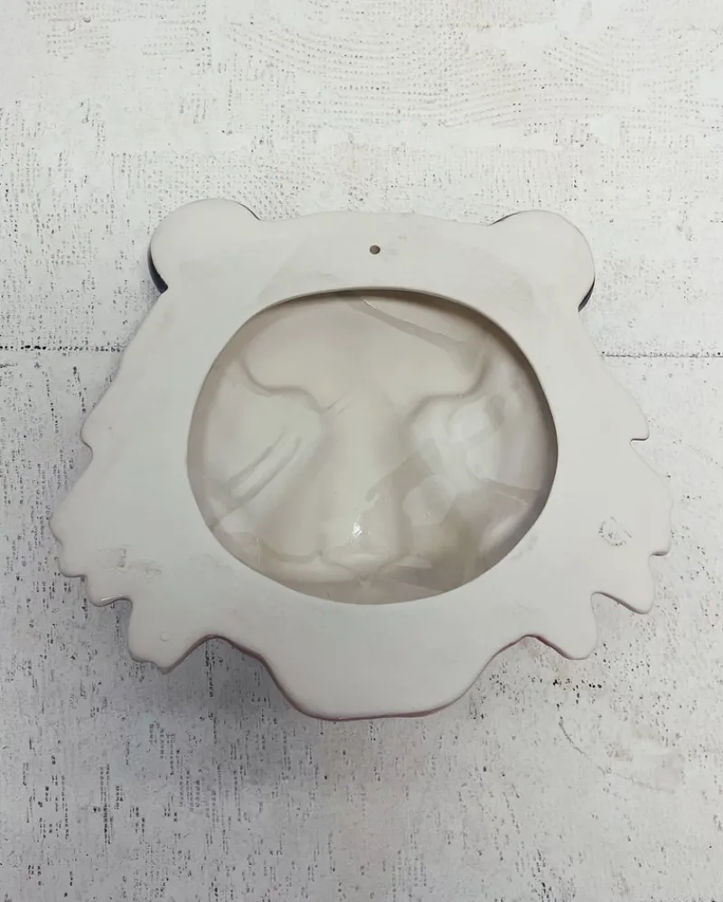 Pamono Wall Mask Ceramic Leopard Pink from Ceramiche Boxer> Wall Decor