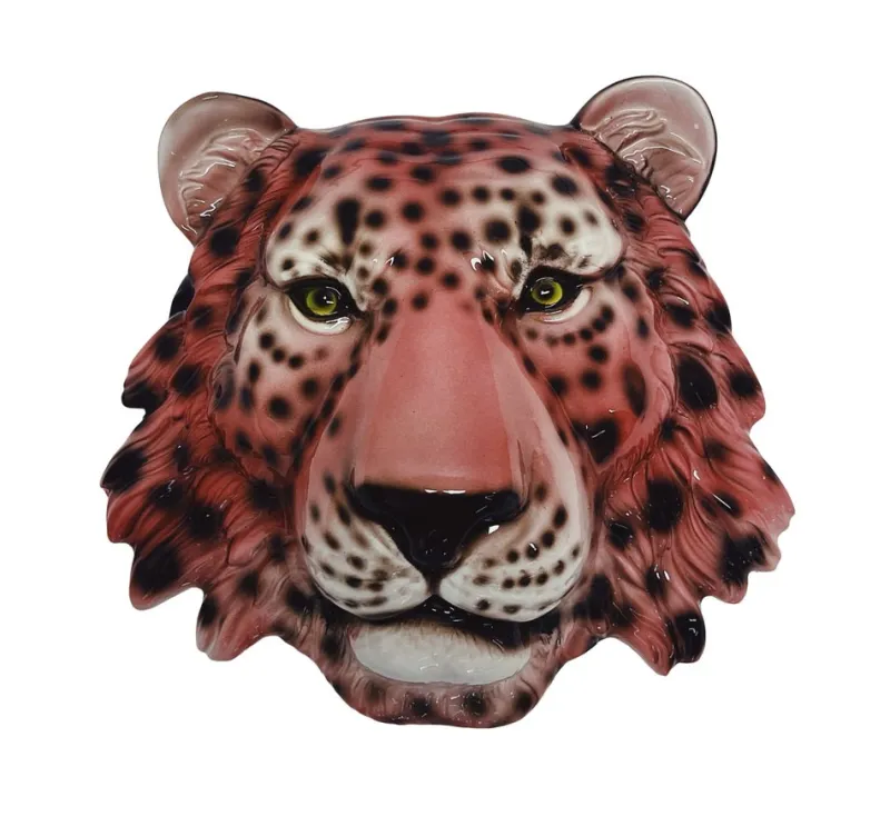 Pamono Wall Mask Ceramic Leopard Pink from Ceramiche Boxer> Wall Decor