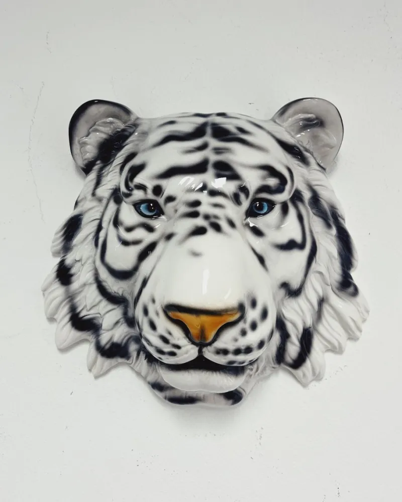 Pamono Wall Mask White Tiger by Ceramiche Boxer