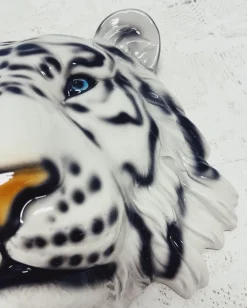 Pamono Wall Mask White Tiger by Ceramiche Boxer