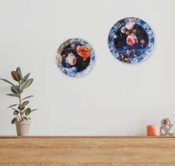 New Pamono Wall Plate in Porcelain by Heinen delfts blauw