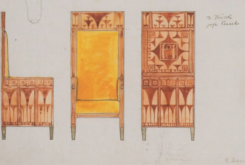 Pamono Wall Shelf attributed to Koloman Moser for Wiener Werkstätte, 1890s> Shelves & Wall Units