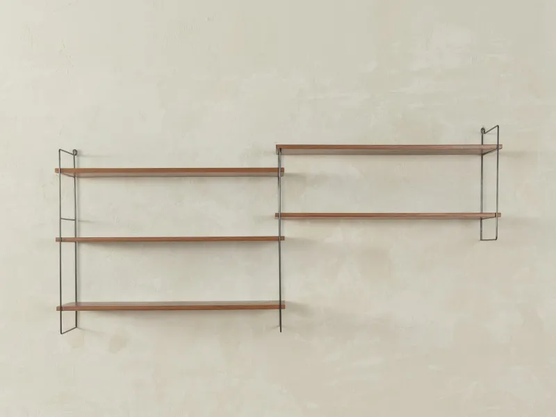 Discount Pamono Wall Shelf with Metal Ladders, 1960s