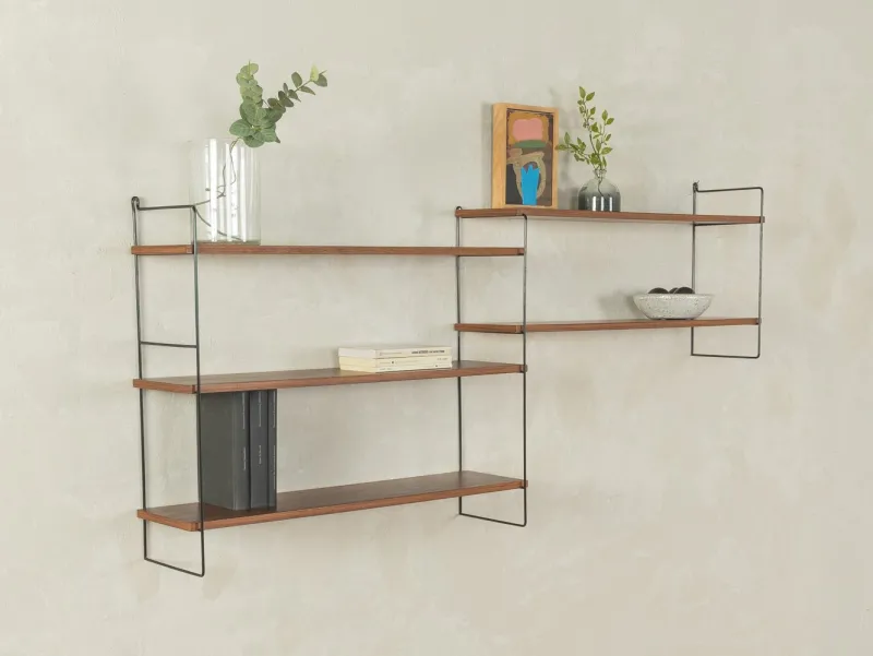 Discount Pamono Wall Shelf with Metal Ladders, 1960s