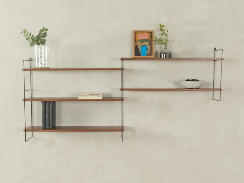 Discount Pamono Wall Shelf with Metal Ladders, 1960s