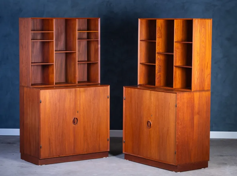 Pamono Wall Unit in Teak by Peter Hvidt & Orla Mølgaard for Søborg Møbelfabrik, 1950s> Shelves & Wall Units