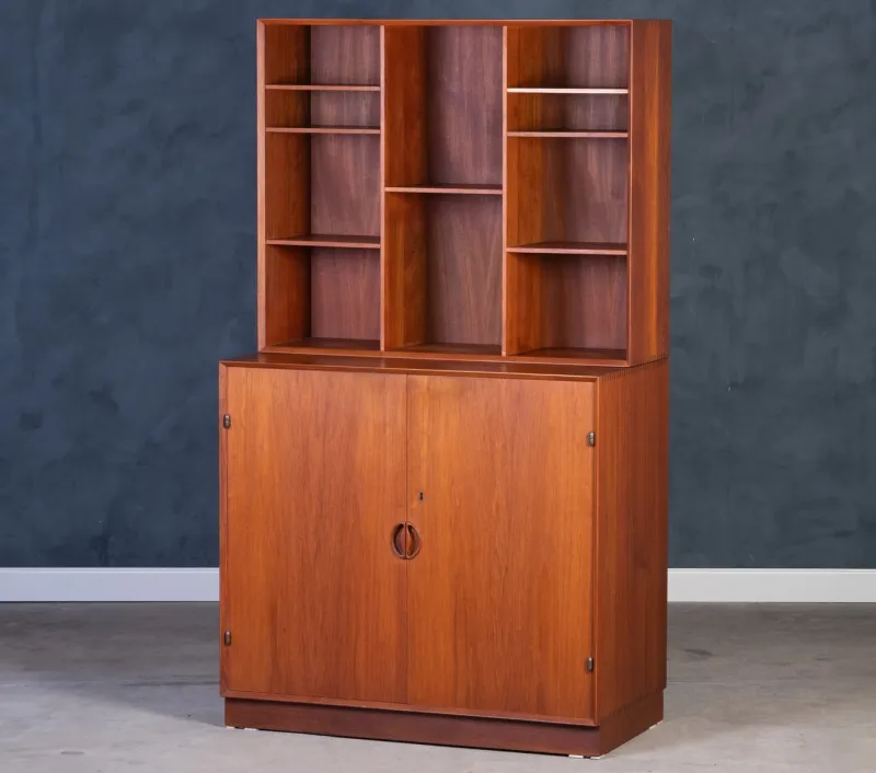 Pamono Wall Unit in Teak by Peter Hvidt & Orla Mølgaard for Søborg Møbelfabrik, 1950s> Shelves & Wall Units