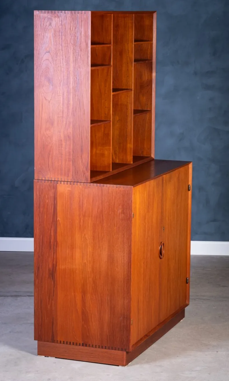 Pamono Wall Unit in Teak by Peter Hvidt & Orla Mølgaard for Søborg Møbelfabrik, 1950s> Shelves & Wall Units