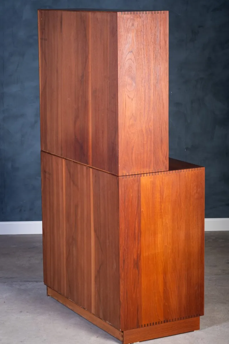 Pamono Wall Unit in Teak by Peter Hvidt & Orla Mølgaard for Søborg Møbelfabrik, 1950s> Shelves & Wall Units