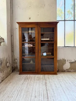 Pamono Walnut and Glass Bookcase, 1890s> Shelves & Wall Units