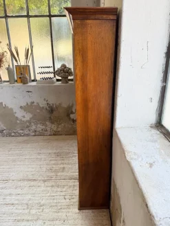 Pamono Walnut and Glass Bookcase, 1890s><noscript><img width=