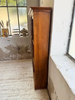 Pamono Walnut and Glass Bookcase, 1890s><noscript><img width=