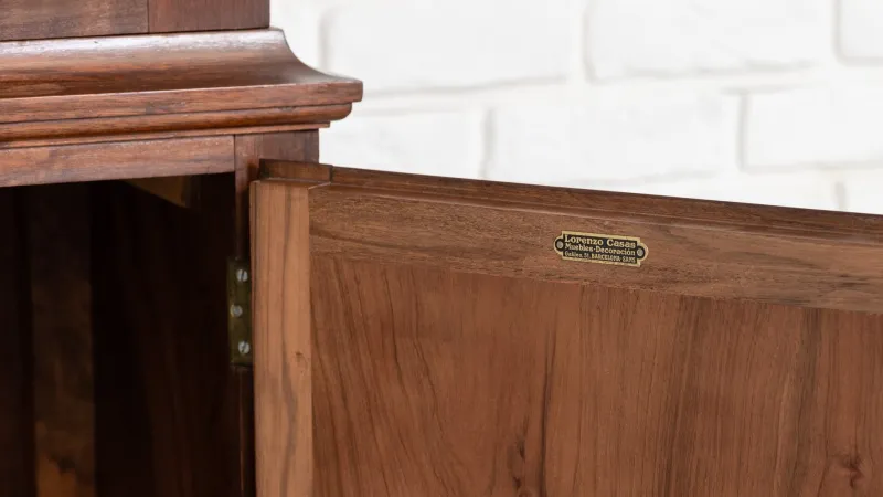 New Pamono Walnut Bar Cabinet by Muebles Casas, 1966