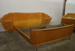 Hot Pamono Walnut Burl Bedroom Set by Osvaldo Borsani, 1950s, Set of 3