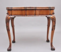 Pamono Walnut Card Table by Howard & Co London, Early 1900s> Game Tables
