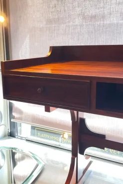 Discount Pamono Walnut Center Desk with Drawers, 1960s