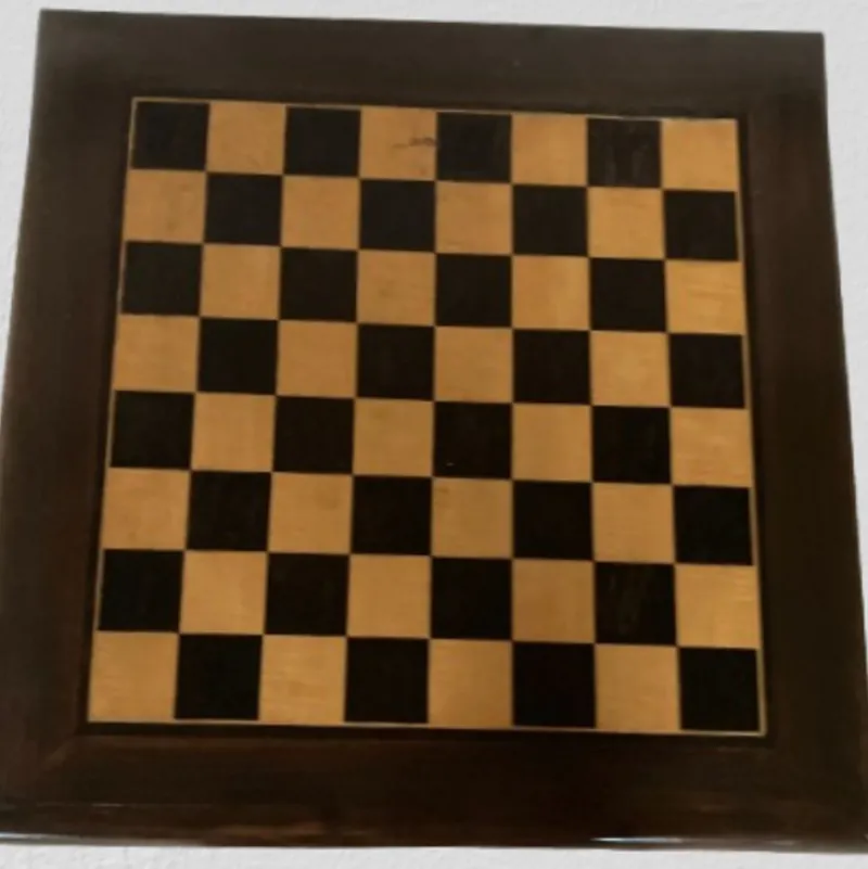 Pamono Walnut Chess Table with Hand-Carved Figures, Spain, 1960s, Set of 3> Game Tables