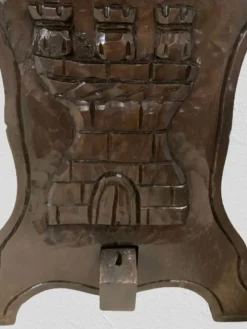 Pamono Walnut Chess Table with Hand-Carved Figures, Spain, 1960s, Set of 3><noscript><img width=