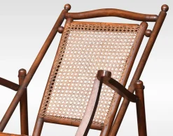 Pamono Walnut Framed Folding Steamer Deck Chair, 1890s><noscript><img width=