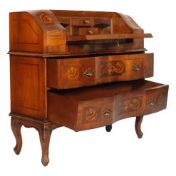 Sale Pamono Walnut Inlaid Secretaire from Bovolone, 1920s