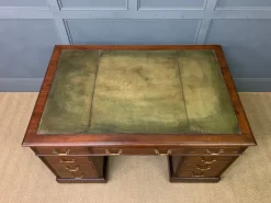Pamono Walnut Partners Pedestal Desk by Maple & Co., 1900><noscript><img width=