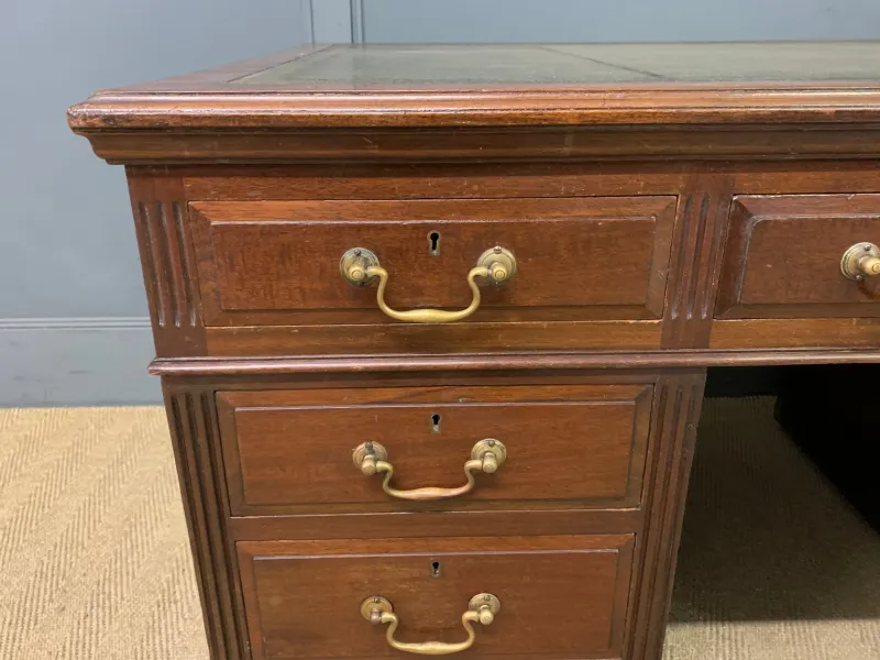Pamono Walnut Partners Pedestal Desk by Maple & Co., 1900> Desks