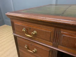 Pamono Walnut Partners Pedestal Desk by Maple & Co., 1900><noscript><img width=