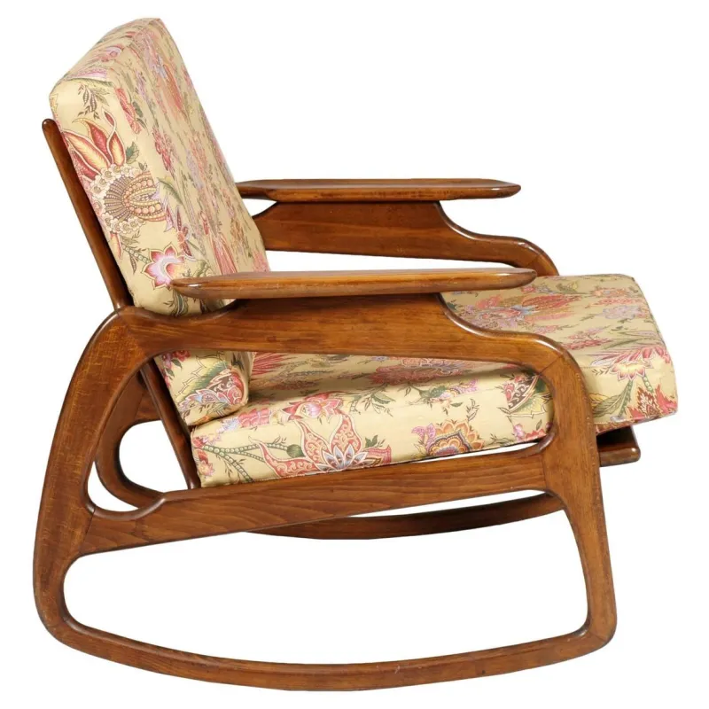 Best Pamono Walnut Rocking Chair by Adrian Pearsall, 1950s