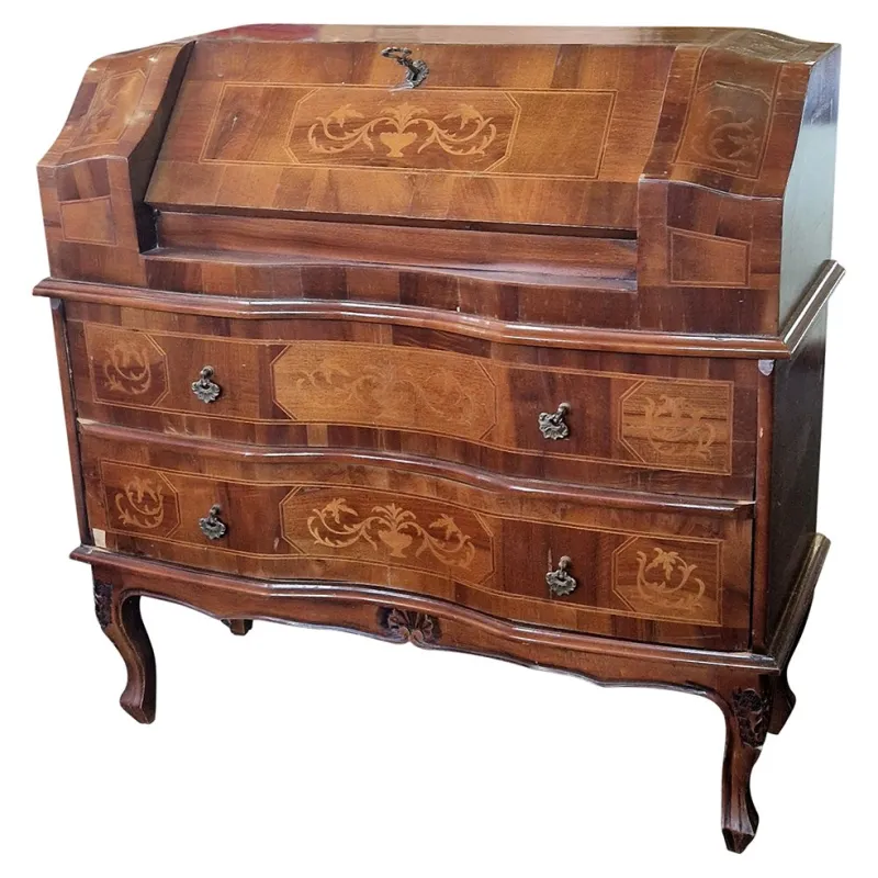 Pamono Walnut Secretaire, Italy, 1980s> Secretaires
