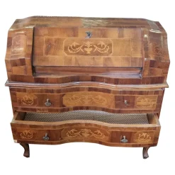 Pamono Walnut Secretaire, Italy, 1980s><noscript><img width=