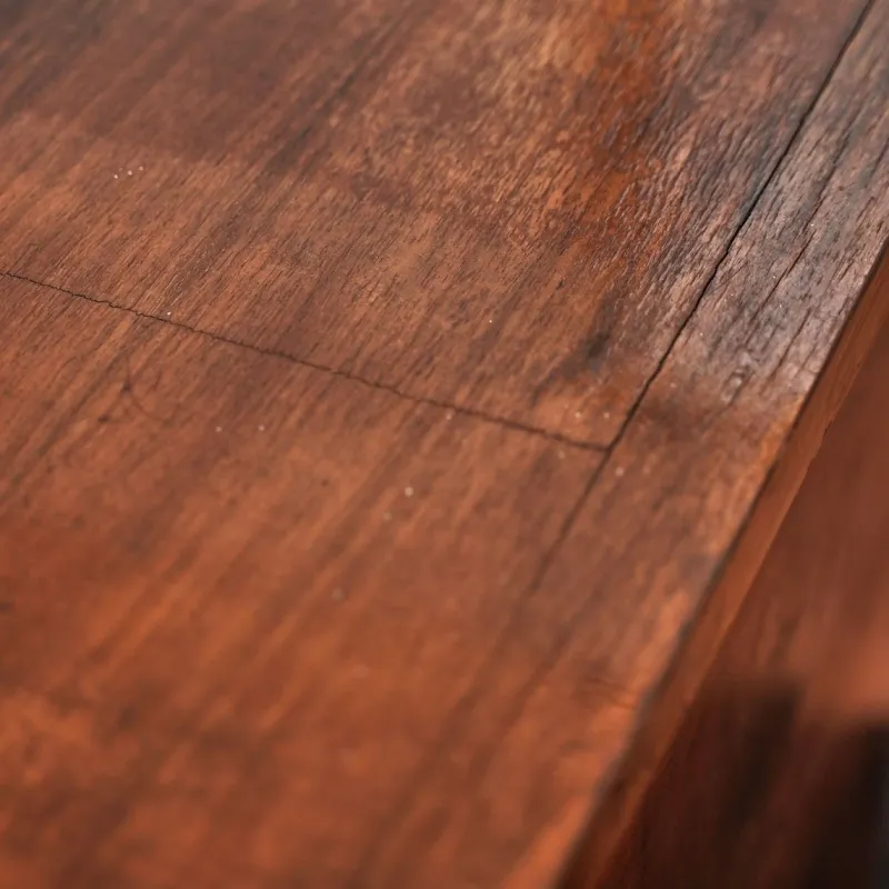 Sale Pamono Walnut Slab Cabinet with Three Drawers