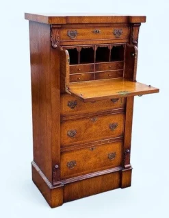 Pamono Walnut Wellington Chest with Secretary> Secretaires