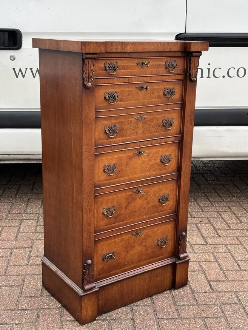 Pamono Walnut Wellington Chest with Secretary> Secretaires