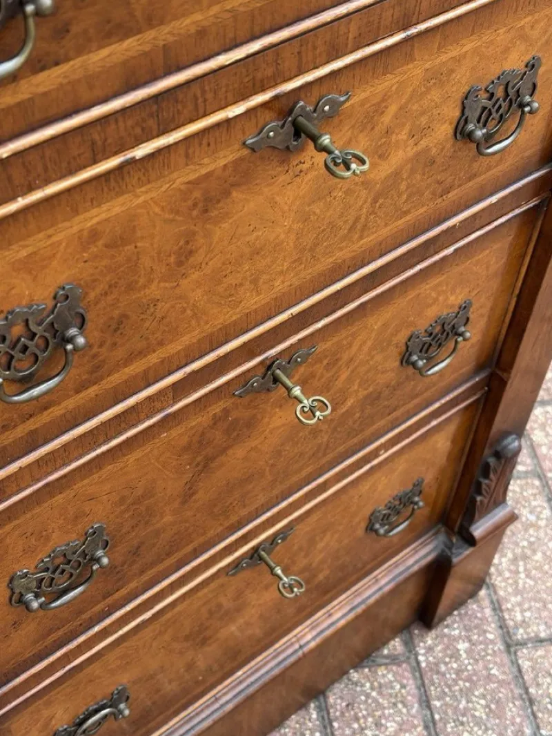 Pamono Walnut Wellington Chest with Secretary> Secretaires