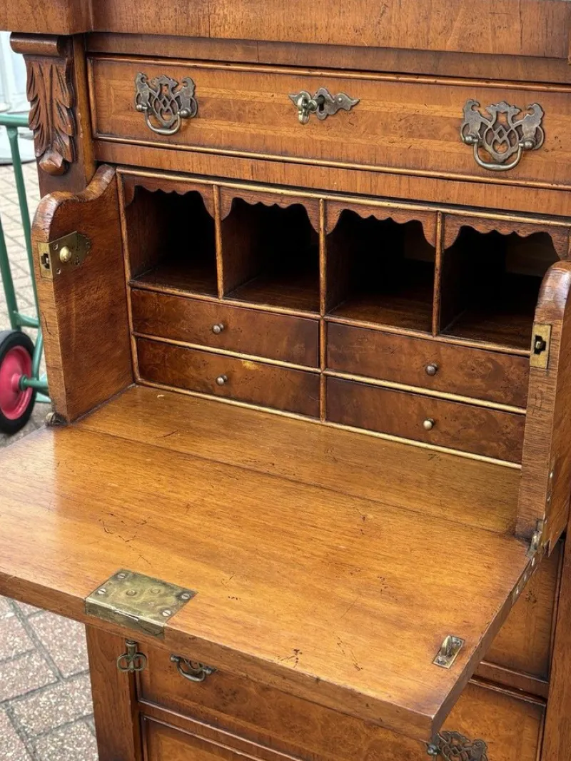 Pamono Walnut Wellington Chest with Secretary> Secretaires