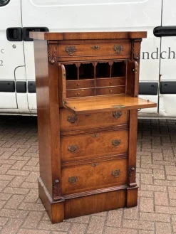 Pamono Walnut Wellington Chest with Secretary><noscript><img width=