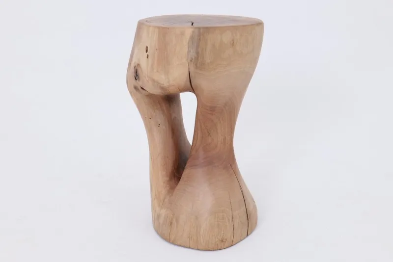 Pamono Walnut Wood Sculptural Side Table by Logniture> Tables|Coffee & Side Tables