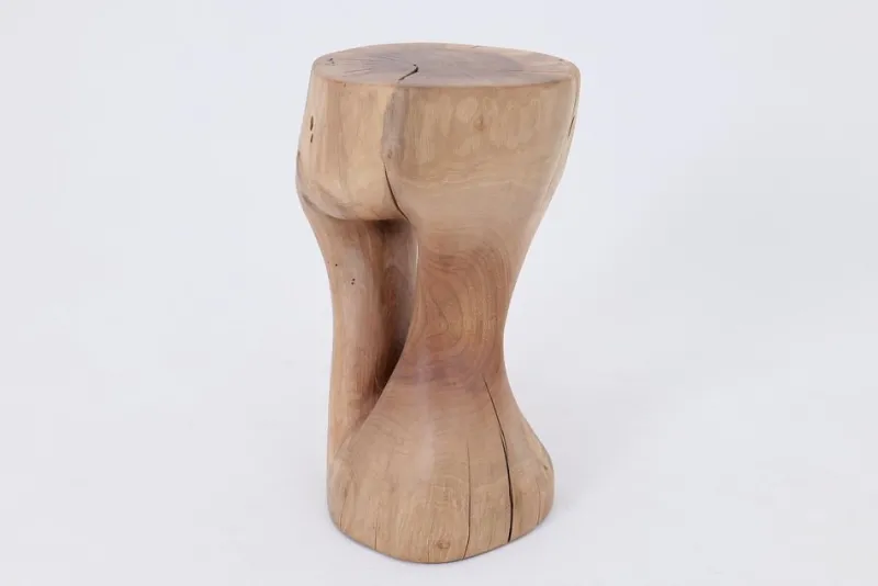 Pamono Walnut Wood Sculptural Side Table by Logniture> Tables|Coffee & Side Tables