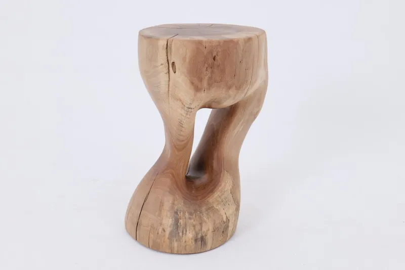 Pamono Walnut Wood Sculptural Side Table by Logniture> Tables|Coffee & Side Tables