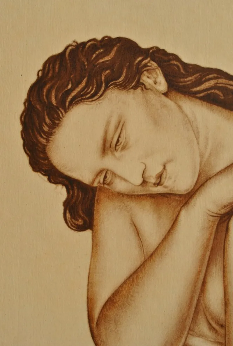 Pamono Walter Sauer, Model with Tilted Head, Signed Engraving> Prints & Multiples