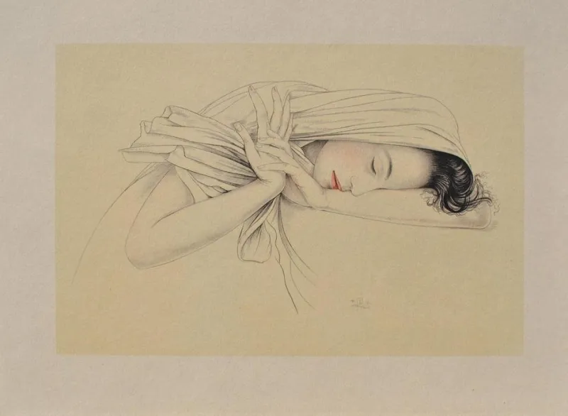 Outlet Pamono Walter Sauer, Murasaki, Signed Engraving