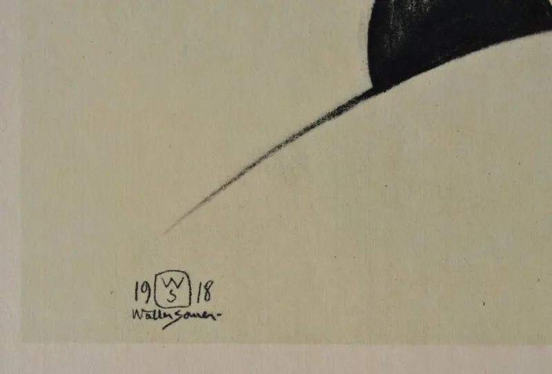 Hot Pamono Walter Sauer, No Need to Regret, Signed Engraving