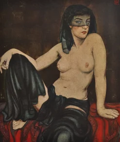 Discount Pamono Walter Sauer, Nude with Veil, Signed Engraving