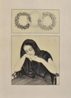 Hot Pamono Walter Sauer, Rest, Signed Engraving