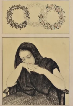 Hot Pamono Walter Sauer, Rest, Signed Engraving