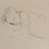 Sale Pamono Walter Sauer, Sleeping Child, Engraving