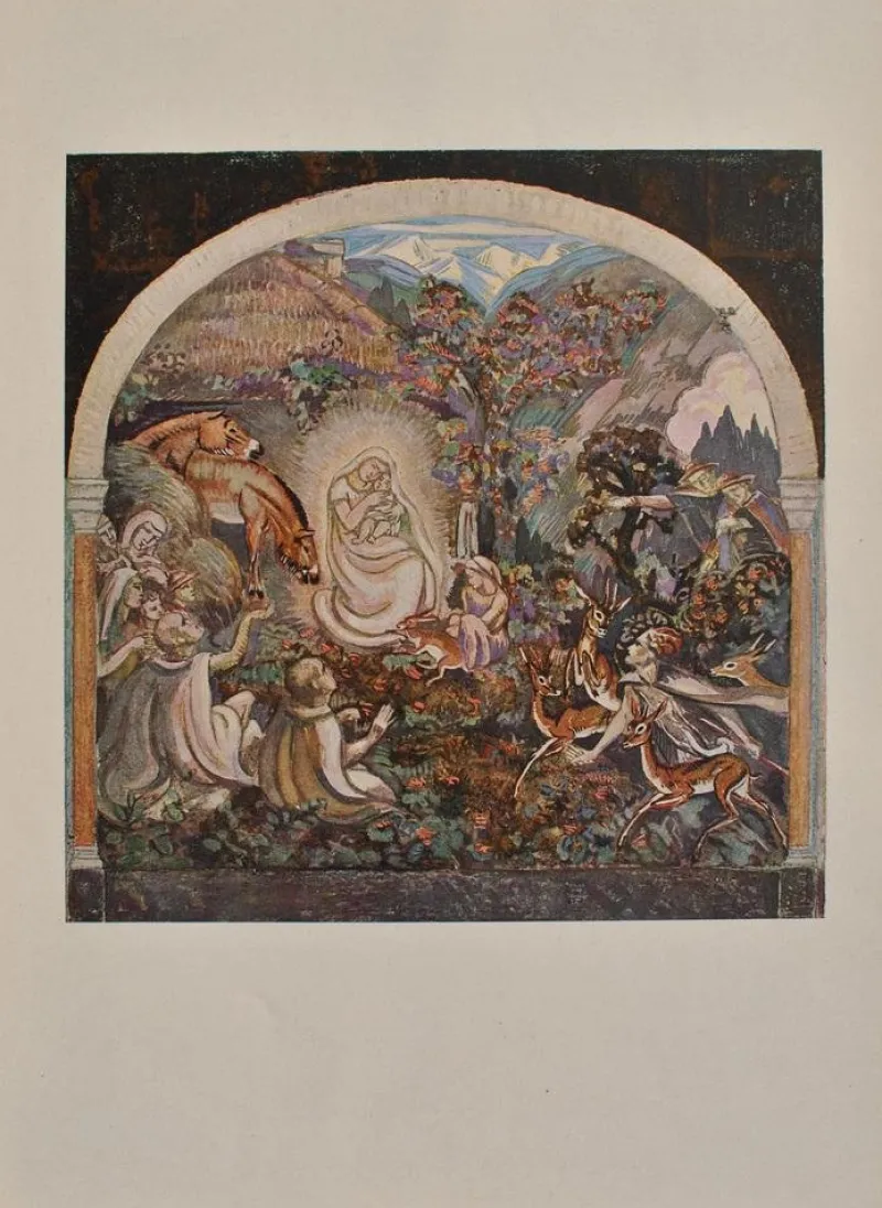Sale Pamono Walter Sauer, The Adoration of the Shepherds, Engraving