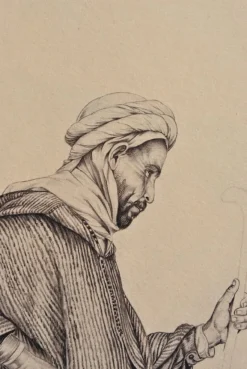 Outlet Pamono Walter Sauer, The Desert Traveler, Signed Engraving