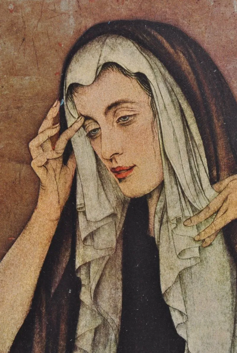 Pamono Walter Sauer, The Nun, Signed Engraving> Prints & Multiples